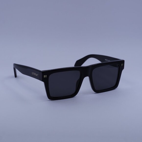Off-White OERI109 LAWTON 1307 Sunglasses Black Square Frame, Dark Grey Lenses